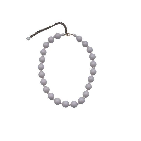 unbranded Jewelry - Vintage Pale Purple Beaded Necklace Choker Lavender Lilac 54075